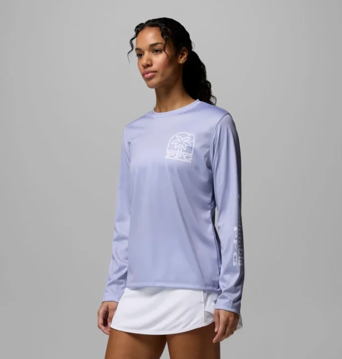 Camisa de manga larga PFG Tidal Tee™ Palm Waves para mujer