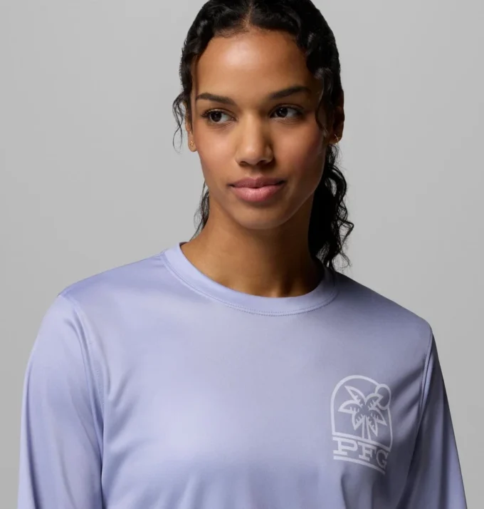 Camisa de manga larga PFG Tidal Tee™ Palm Waves para mujer