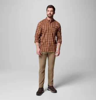 Camisa de manga larga teñida con hilo Sharptail™ para hombre