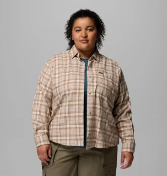 Camisa de manga larga tejida Blue Point Creek™ para mujer – Tallas grandes