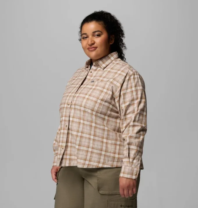 Camisa de manga larga tejida Blue Point Creek™ para mujer – Tallas grandes Camisa de manga larga tejida Blue Point Creek™ para mujer – Tallas grandes