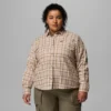 Camisa de manga larga tejida Blue Point Creek™ para mujer – Tallas grandes Camisa de manga larga tejida Blue Point Creek™ para mujer – Tallas grandes