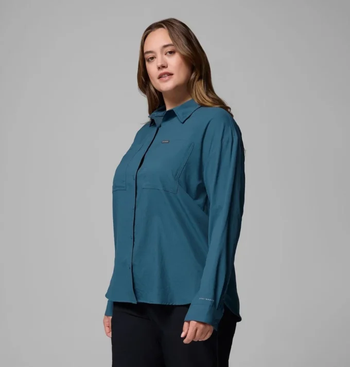 Camisa de manga larga utilitaria Silver Ridge™ para mujer – Talla grande Camisa de manga larga utilitaria Silver Ridge™ para mujer – Talla grande