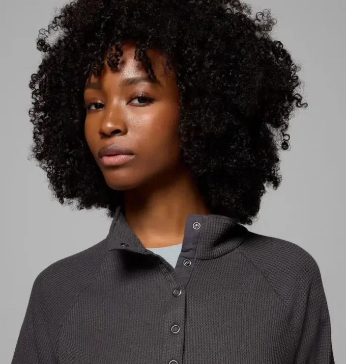 Camisa Holly Hideaway™ Waffle Half Snap para mujer