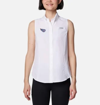 Camisa sin mangas PFG Tamiami™ para mujer – Tennessee Titans