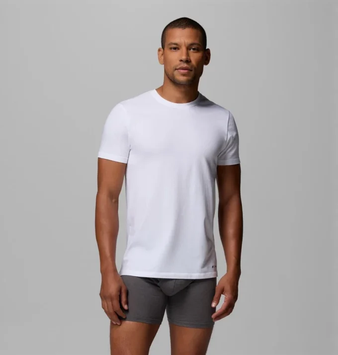 Camiseta de algodón elástico para hombre, paquete de 3