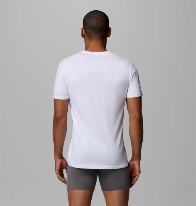 Camiseta de algodón elástico para hombre, paquete de 3