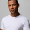 Camiseta de algodón elástico para hombre, paquete de 3