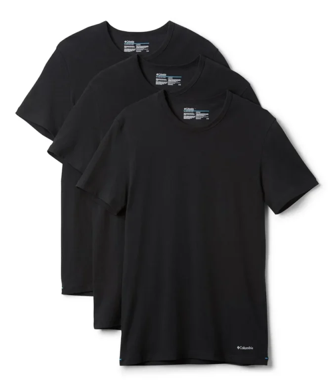 Camiseta de cuello redondo para hombre, corte clásico, paquete de 3
