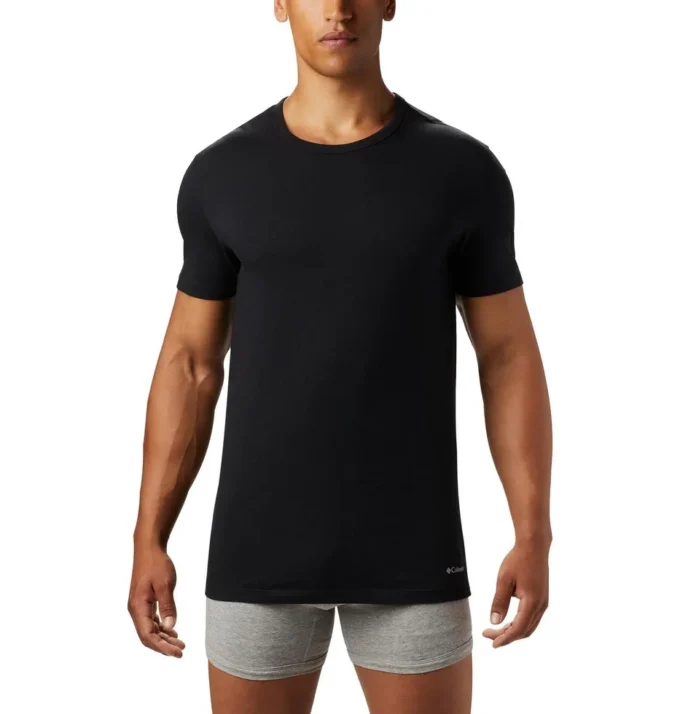 Camiseta de cuello redondo para hombre, corte clásico, paquete de 3