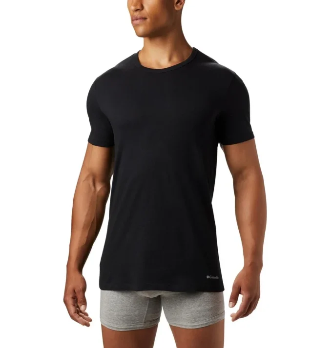 Camiseta de cuello redondo para hombre, corte clásico, paquete de 3