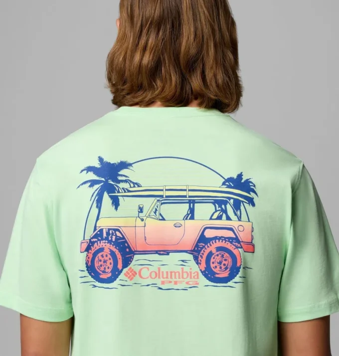 Camiseta de manga corta Beaching Truck PFG para hombre