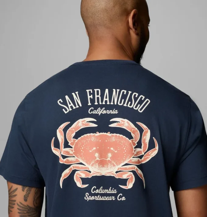 Camiseta de manga corta para hombre Dungeness SF CA CSC
