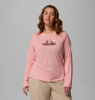 Camiseta de manga larga con estampado gráfico Ruby Springs™ para mujer – Tallas grandes