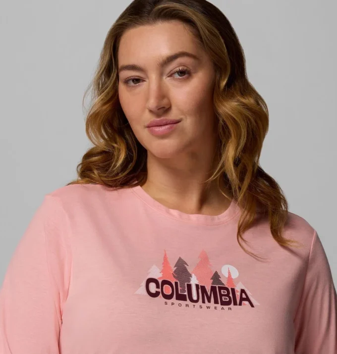 Camiseta de manga larga con estampado gráfico Ruby Springs™ para mujer – Tallas grandes