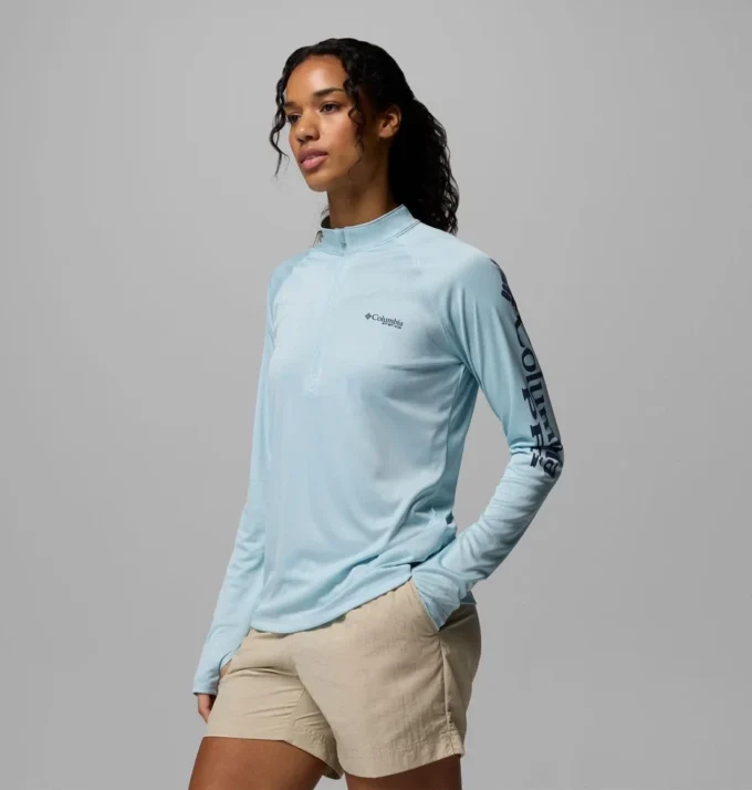 Camiseta de manga larga con media cremallera PFG Tidal Tee™ para mujer Camiseta de manga larga con media cremallera PFG Tidal Tee™ para mujer