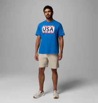 Camiseta PFG™ Silver Bank Americana Hook Flag para hombre