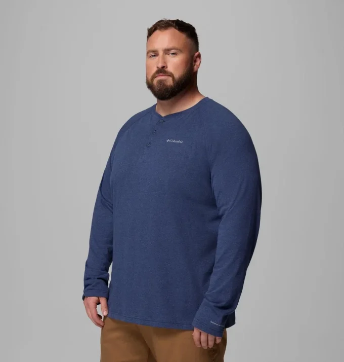 Camiseta Raglan Henley Thistletown Hills™ para hombre – Talla grande