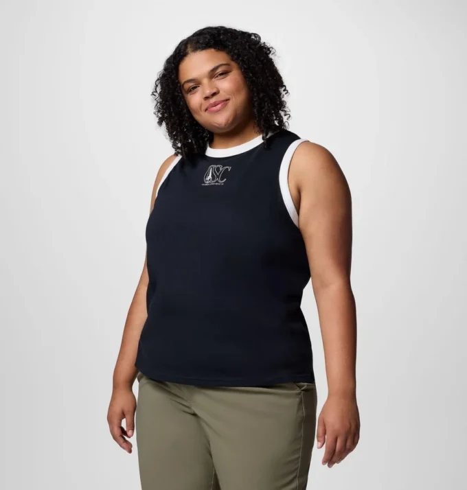 Camiseta sin mangas con gráfico Rolling Bend™ para mujer – Tallas grandes