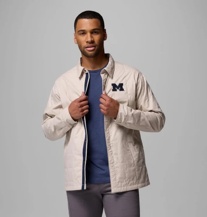 Chaqueta camisa acolchada Collegiate Campus Roam™ para hombre – Michigan