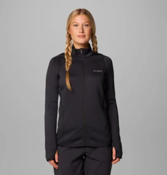 Chaqueta con cremallera completa Crystal Leaf™ Omni-Heat™ Helix para mujer