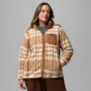 Chaqueta con cremallera completa y estampado West Bend™ para mujer – Tallas grandes Chaqueta con cremallera completa y estampado West Bend™ para mujer – Tallas grandes