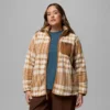 Chaqueta con cremallera completa y estampado West Bend™ para mujer – Tallas grandes Chaqueta con cremallera completa y estampado West Bend™ para mujer – Tallas grandes
