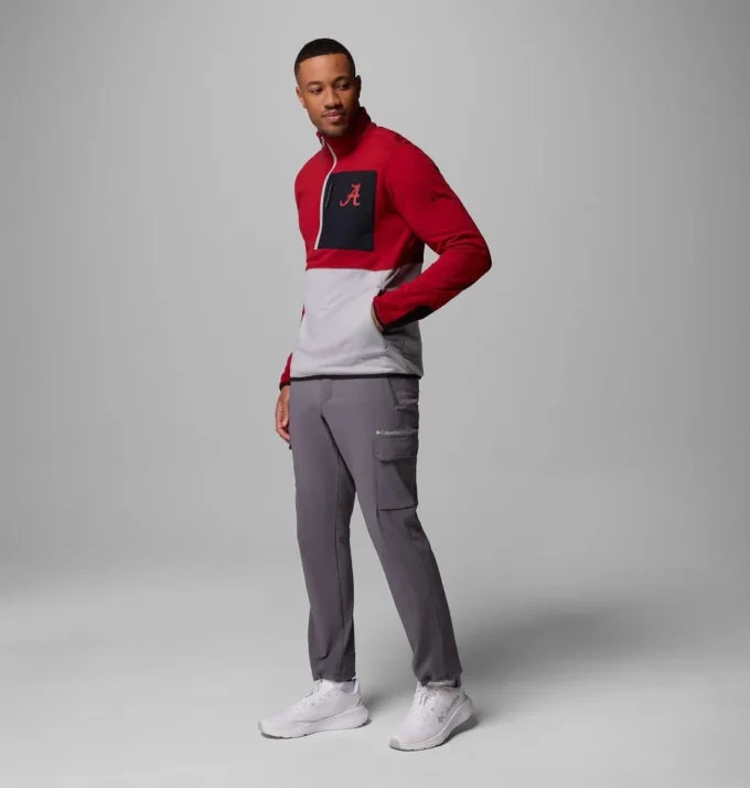 Chaqueta con media cremallera Columbia Hike™ para hombre, estilo universitario, Alabama