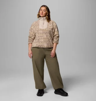 Chaqueta con medio cremallera y estampado Sequoia Grove™ para mujer – Talla grande