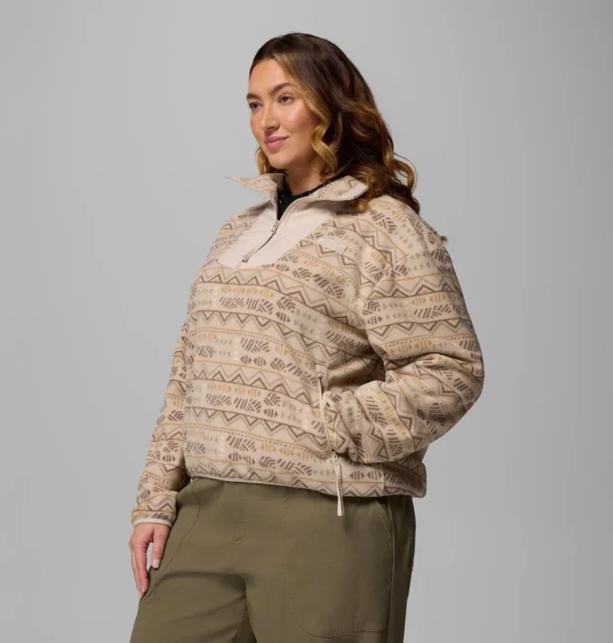 Chaqueta con medio cremallera y estampado Sequoia Grove™ para mujer – Talla grande Chaqueta con medio cremallera y estampado Sequoia Grove™ para mujer – Talla grande