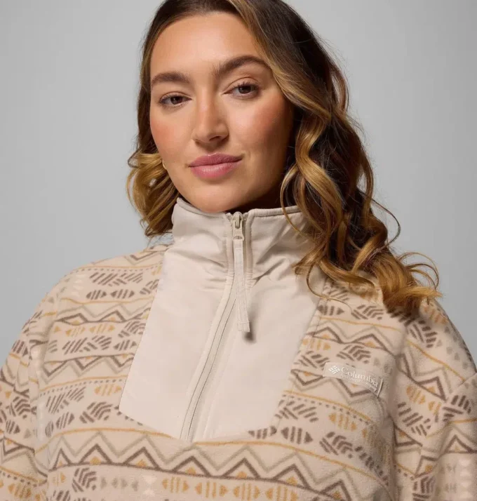Chaqueta con medio cremallera y estampado Sequoia Grove™ para mujer – Talla grande Chaqueta con medio cremallera y estampado Sequoia Grove™ para mujer – Talla grande