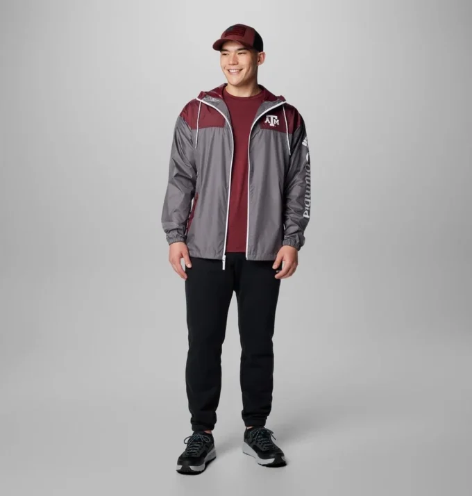 Chaqueta cortavientos Collegiate Flash Challenger™ II para hombre – Texas A&M