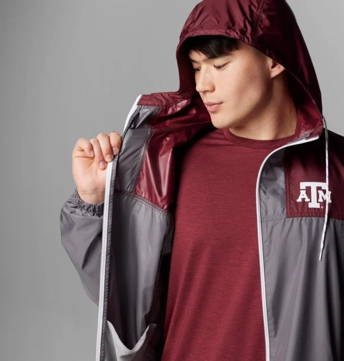Chaqueta cortavientos Collegiate Flash Challenger™ II para hombre – Texas A&M