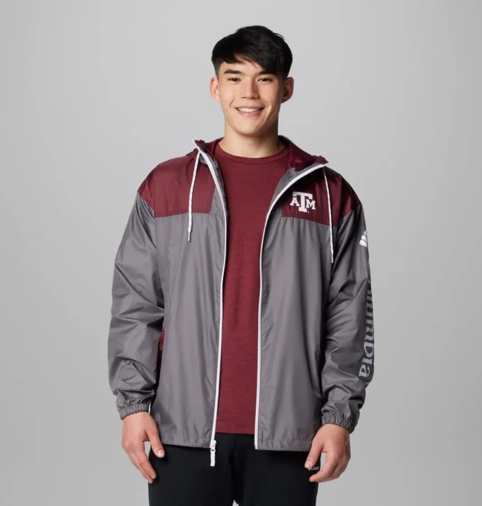 Chaqueta cortavientos Collegiate Flash Challenger™ II para hombre – Texas A&M