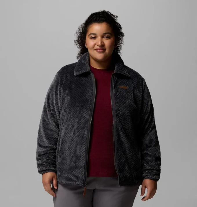 Chaqueta de felpa con cremallera completa Fire Side™ II Sherpa para mujer – Tallas grandes