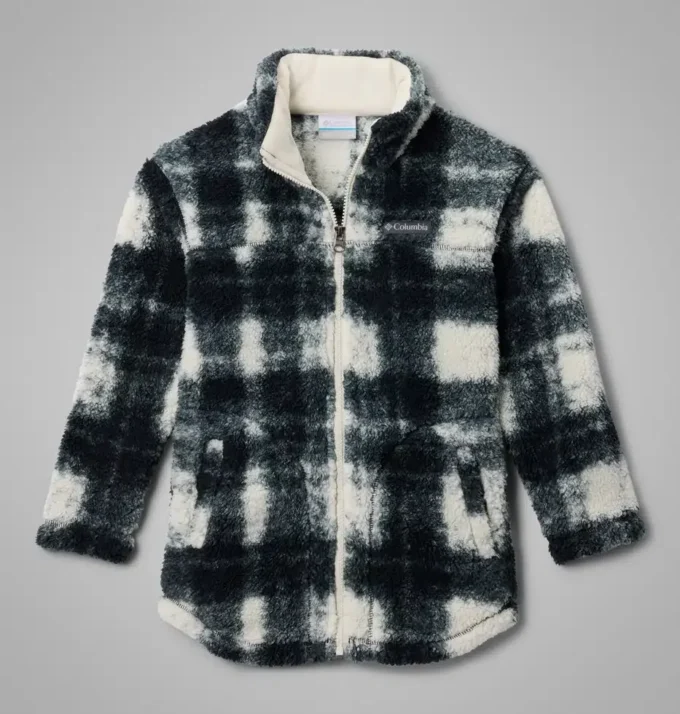 Chaqueta de forro polar con cremallera completa y estampado West Bend™ para niña