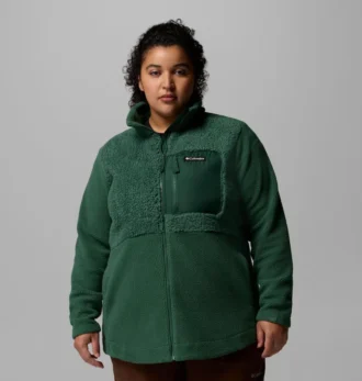 Chaqueta de lana con cremallera completa Columbia Lodge™ Sherpa para mujer – Tallas grandes