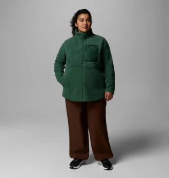 Chaqueta de lana con cremallera completa Columbia Lodge™ Sherpa para mujer – Tallas grandes