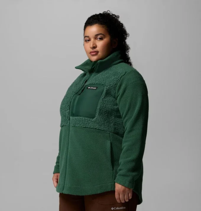 Chaqueta de lana con cremallera completa Columbia Lodge™ Sherpa para mujer – Tallas grandes Chaqueta de lana con cremallera completa Columbia Lodge™ Sherpa para mujer – Tallas grandes