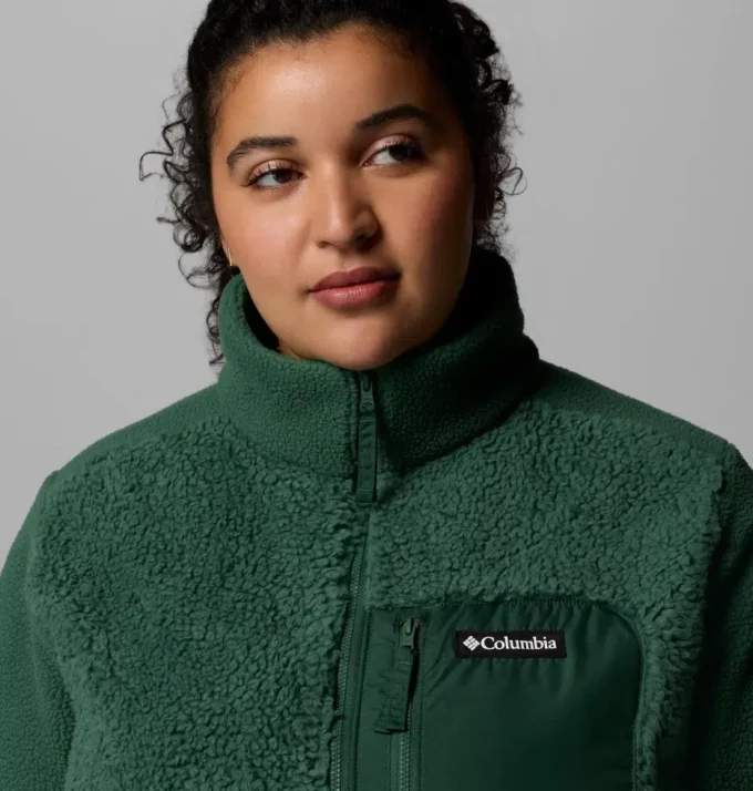 Chaqueta de lana con cremallera completa Columbia Lodge™ Sherpa para mujer – Tallas grandes Chaqueta de lana con cremallera completa Columbia Lodge™ Sherpa para mujer – Tallas grandes