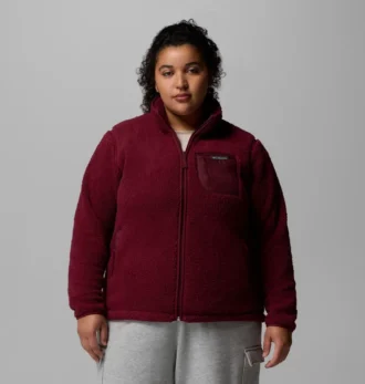 Chaqueta de lana con cremallera completa II West Bend™ para mujer – Talla grande