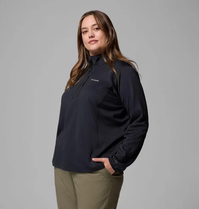 Chaqueta Essential Hike™ Grid Fleece Half Zip para mujer – Tallas grandes Chaqueta Essential Hike™ Grid Fleece Half Zip para mujer – Tallas grandes