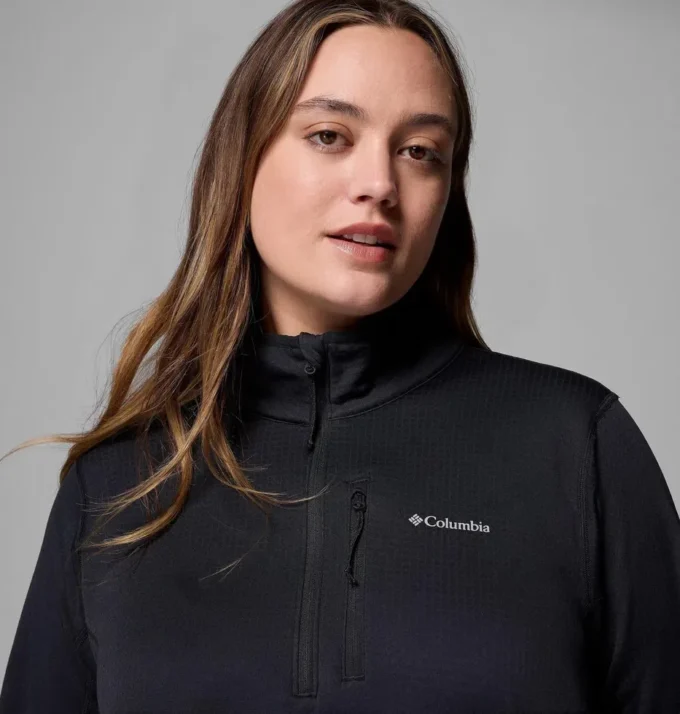 Chaqueta Essential Hike™ Grid Fleece Half Zip para mujer – Tallas grandes Chaqueta Essential Hike™ Grid Fleece Half Zip para mujer – Tallas grandes