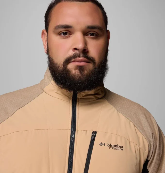 Chaqueta híbrida con cremallera completa Arctic Crest™ para hombre – Talla grande