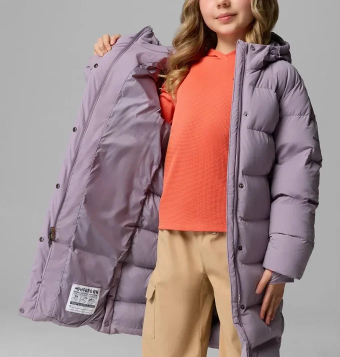 Chaqueta larga con capucha Amaze Puff™ para niña