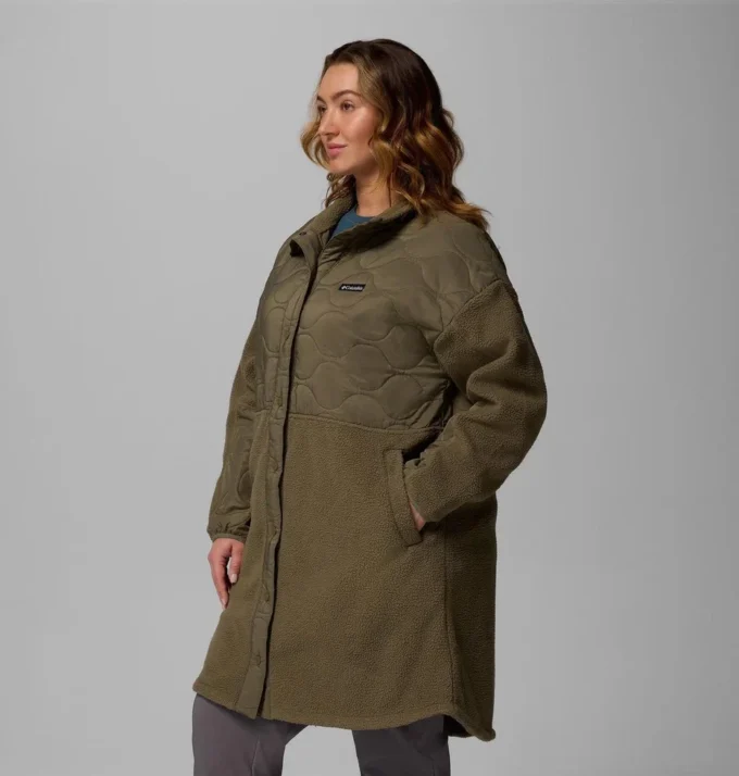 Chaqueta larga de lana Cloud Point™ para mujer – Talla grande Chaqueta larga de lana Cloud Point™ para mujer – Talla grande