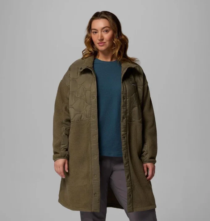 Chaqueta larga de lana Cloud Point™ para mujer – Talla grande Chaqueta larga de lana Cloud Point™ para mujer – Talla grande