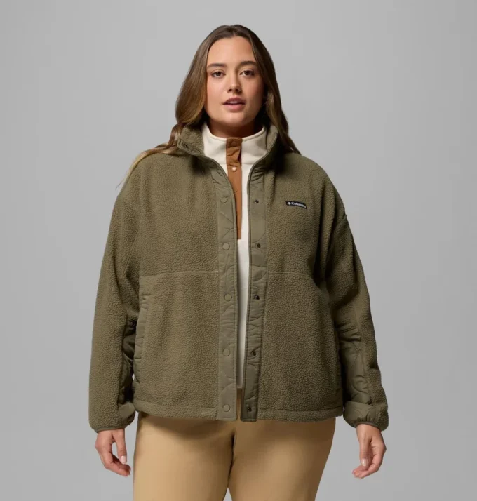 Chaqueta polar con botones a presión Cloud Point™ para mujer – Tallas grandes Chaqueta polar con botones a presión Cloud Point™ para mujer – Tallas grandes