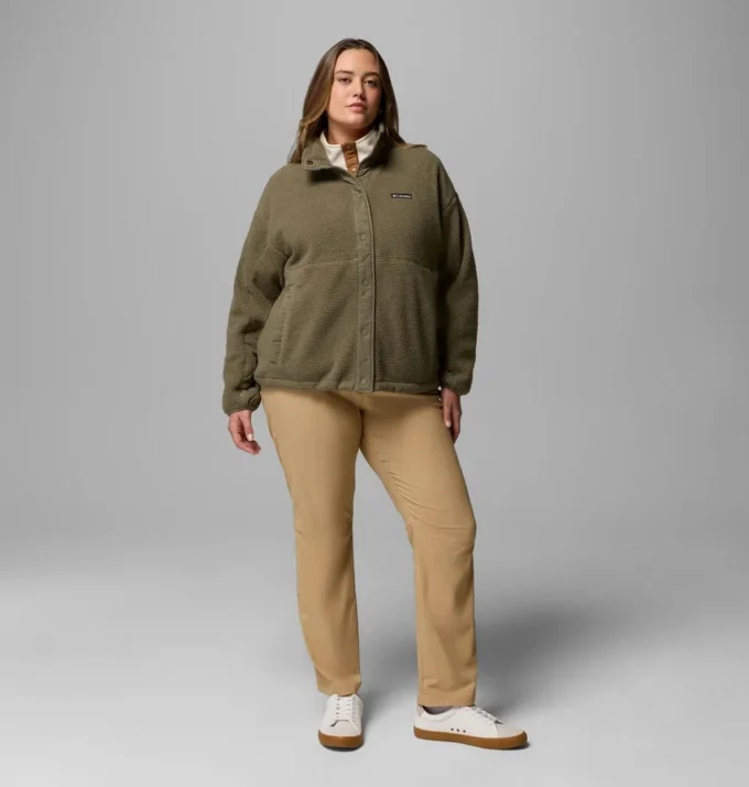 Chaqueta polar con botones a presión Cloud Point™ para mujer – Tallas grandes Chaqueta polar con botones a presión Cloud Point™ para mujer – Tallas grandes