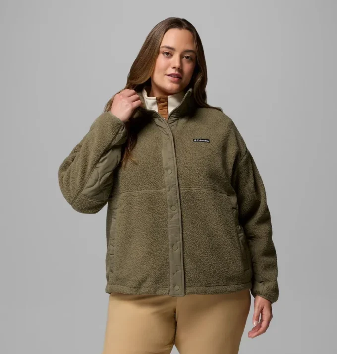Chaqueta polar con botones a presión Cloud Point™ para mujer – Tallas grandes Chaqueta polar con botones a presión Cloud Point™ para mujer – Tallas grandes